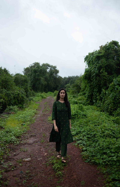 Rohita Emerald Kurta Set Fashion DOT