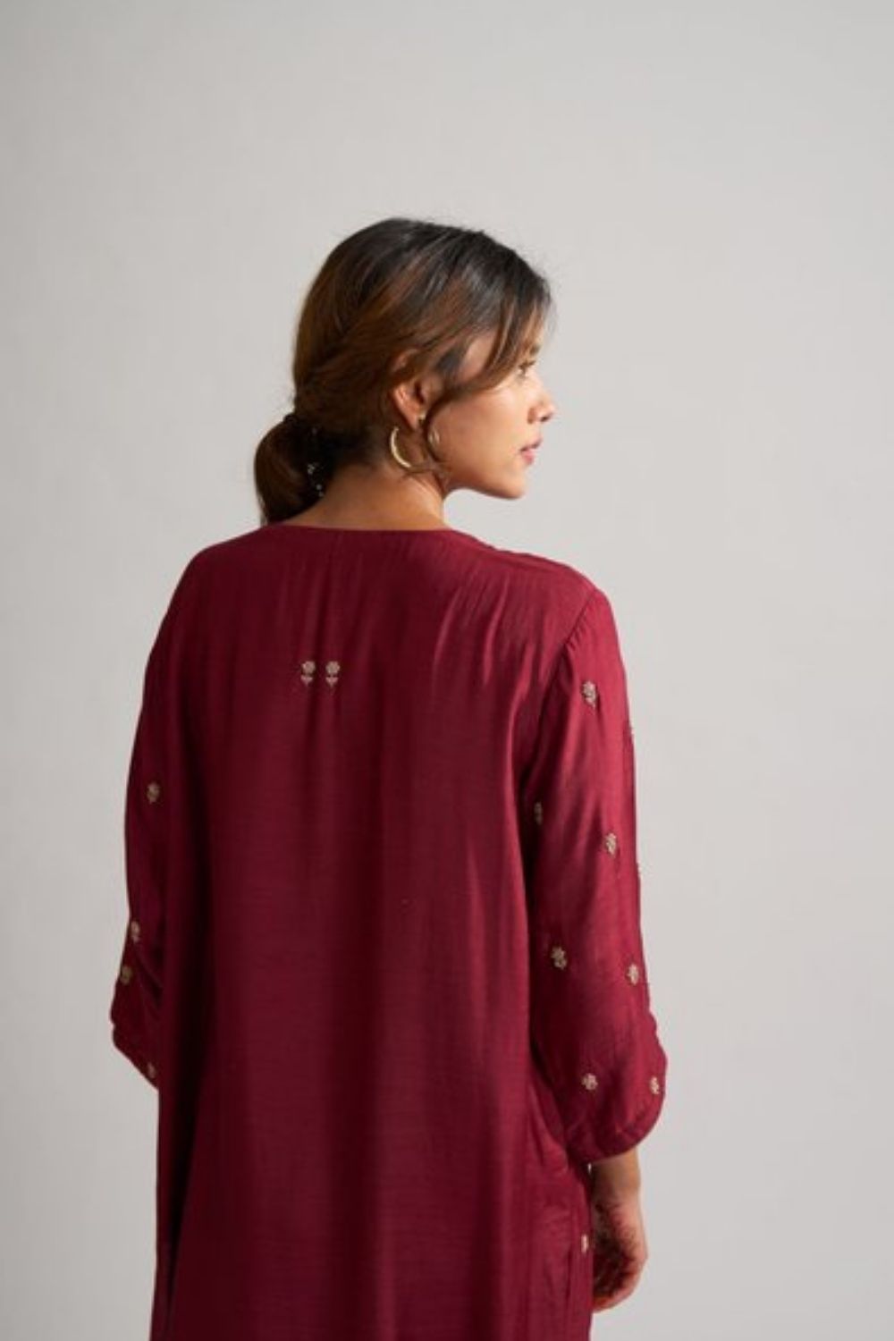 Rohita Maroon Kurta Set Fashion DOT
