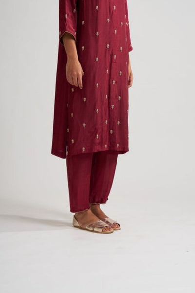 Rohita Maroon Kurta Set Fashion DOT