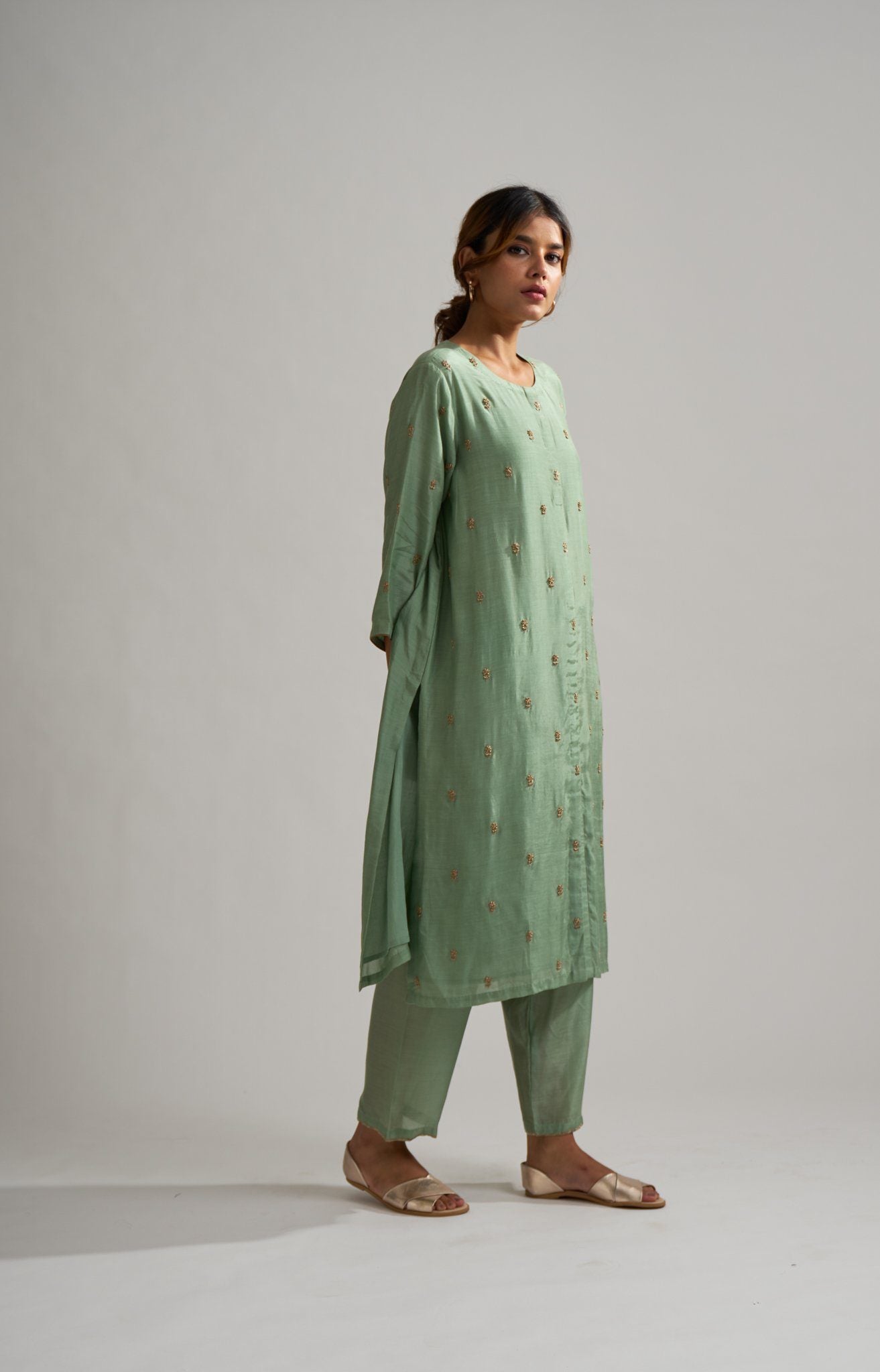 Rohita Mint Kurta Set Fashion DOT