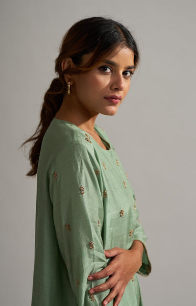 Rohita Mint Kurta Set Fashion DOT