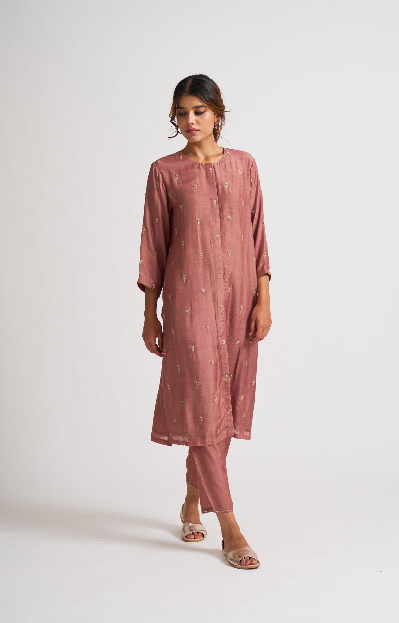 Rohita Old Rose Kurta Set Fashion DOT