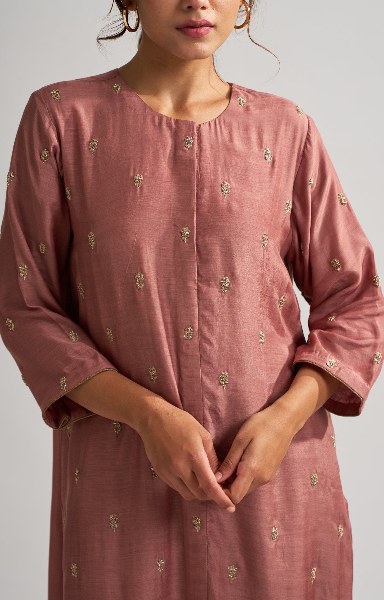 Rohita Old Rose Kurta Set Fashion DOT