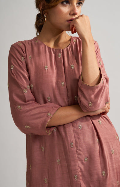 Rohita Old Rose Kurta Set Fashion DOT