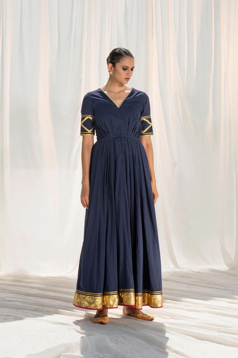 Rohma Pleated Gown Fashion Khara Kapas