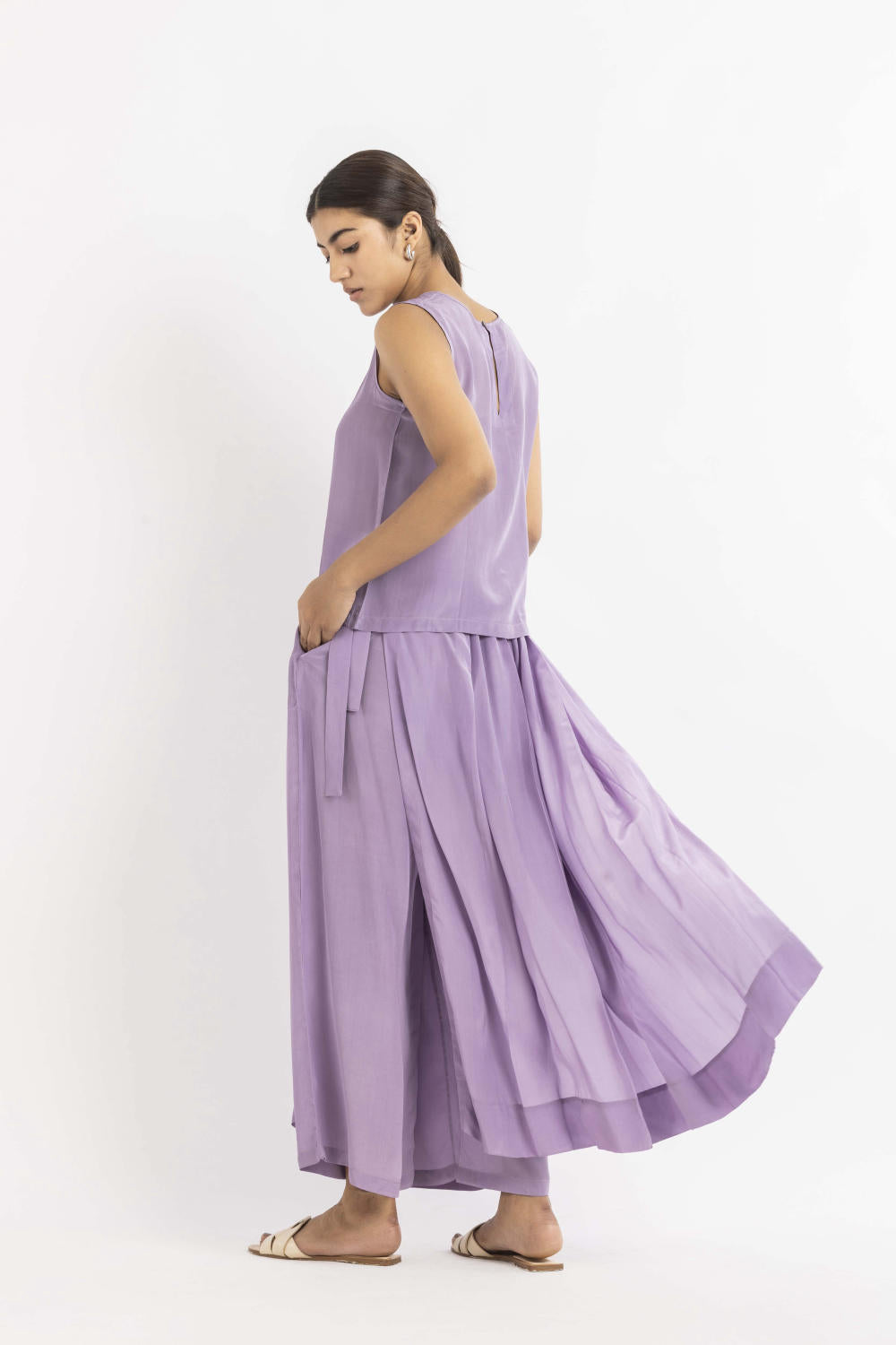 Round Neck Top Co-ord Lavender Fashion THREE