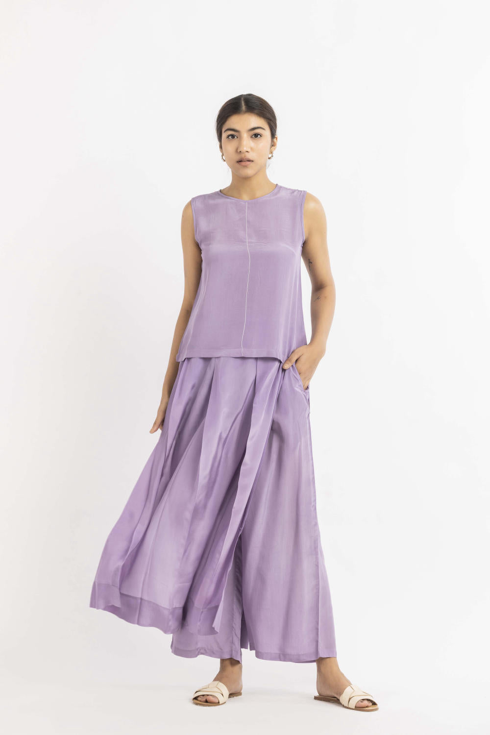 Round Neck Top Co-ord Lavender Fashion THREE