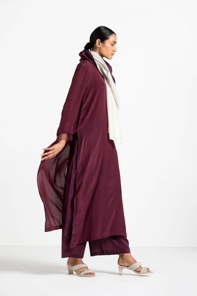 Round Neck Tunic Wine Fashion THREE