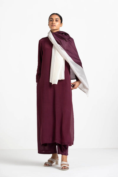 Round Neck Tunic Wine Fashion THREE