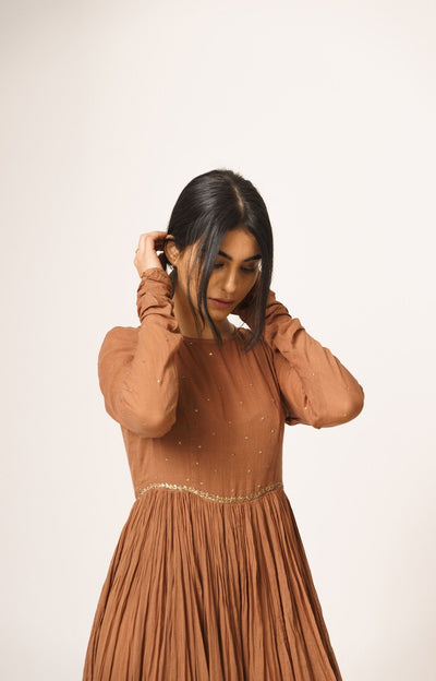 Rust Aayat Anarkali Fashion DOT 
