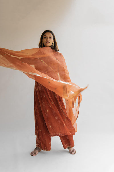 Rust Adi Bel Odhani Fashion Nirjara