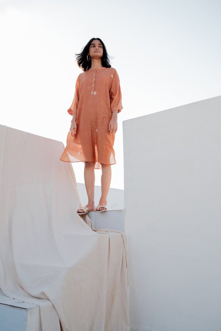 Rust Hayal Dress Fashion Nirjara