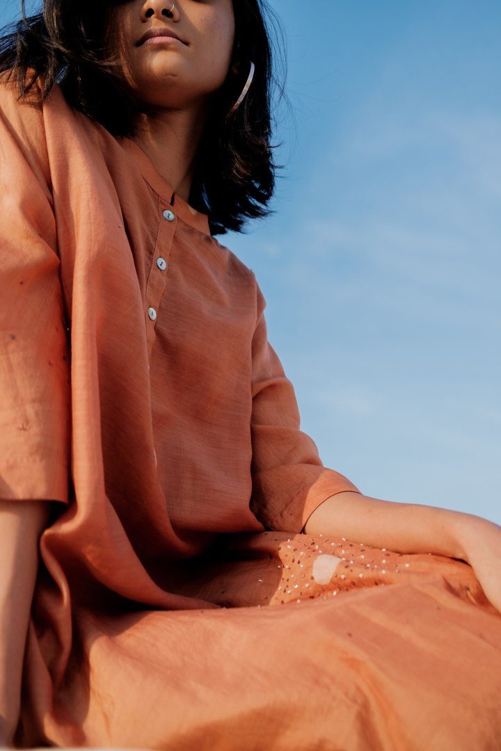 Rust Hayal Dress Fashion Nirjara