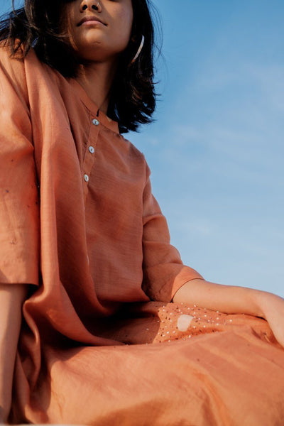 Rust Hayal Dress Fashion Nirjara