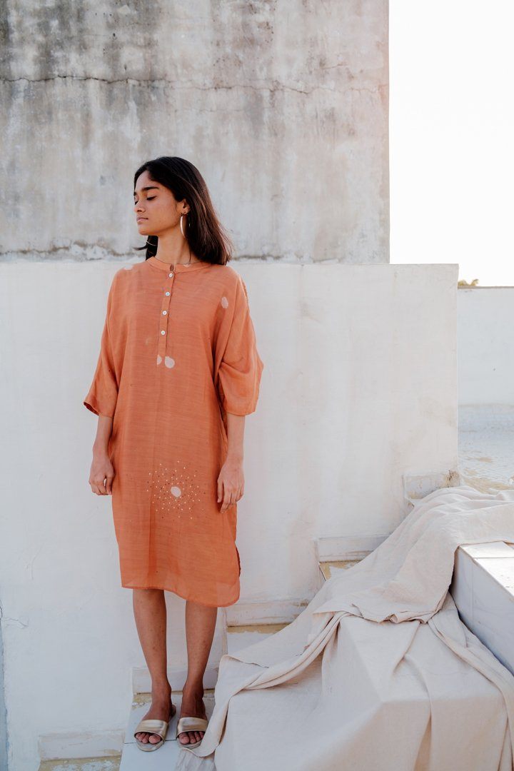 Rust Hayal Dress Fashion Nirjara