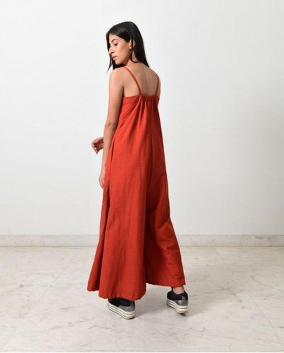 RUST STRAPPY JUMPSUIT Fashion Rias 
