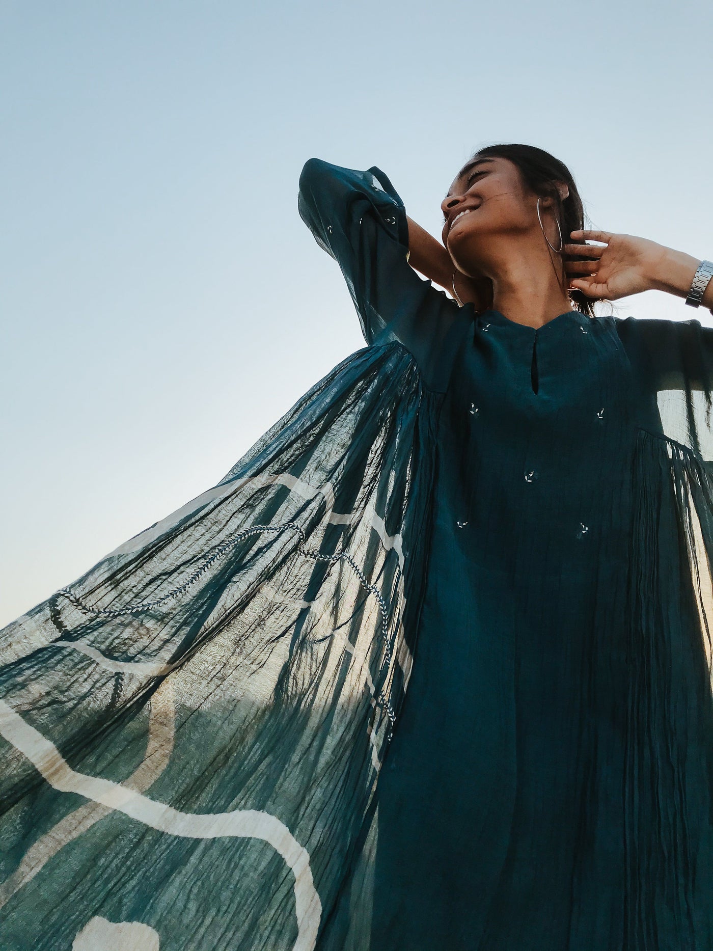 Ruzgar Dress Indigo Fashion Nirjara