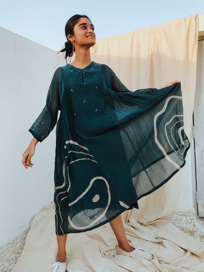 Ruzgar Dress Indigo Fashion Nirjara