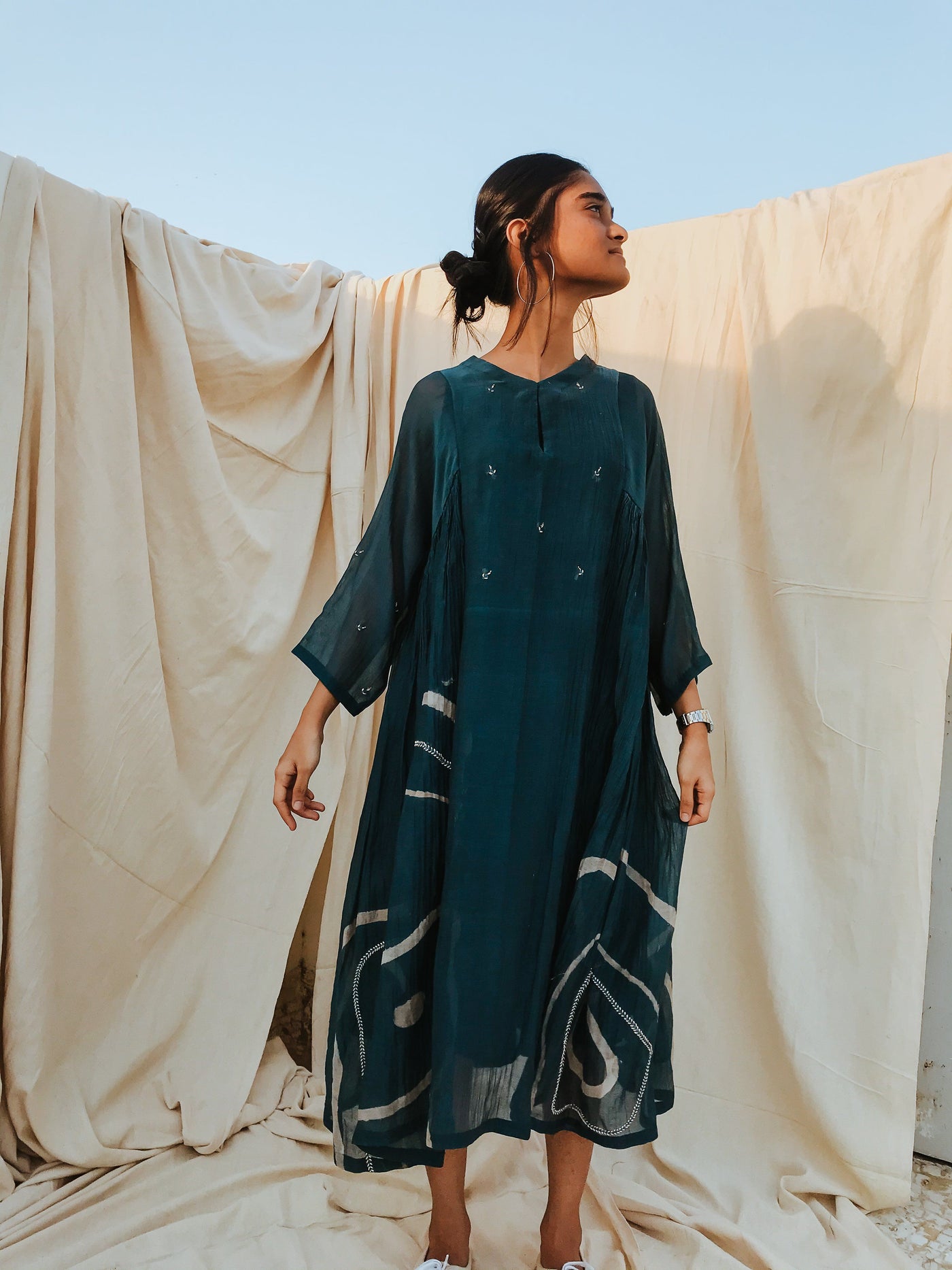 Ruzgar Dress Indigo Fashion Nirjara