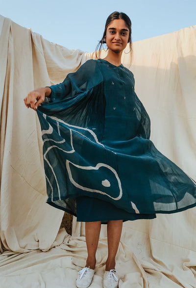 Ruzgar Dress Indigo Fashion Nirjara