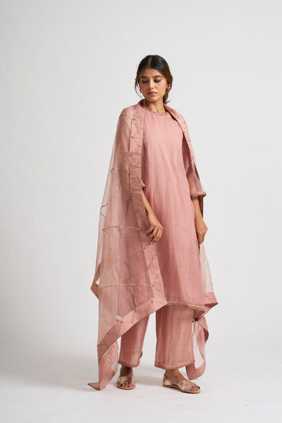 Safeena Old Rose Kurta Set Fashion DOT