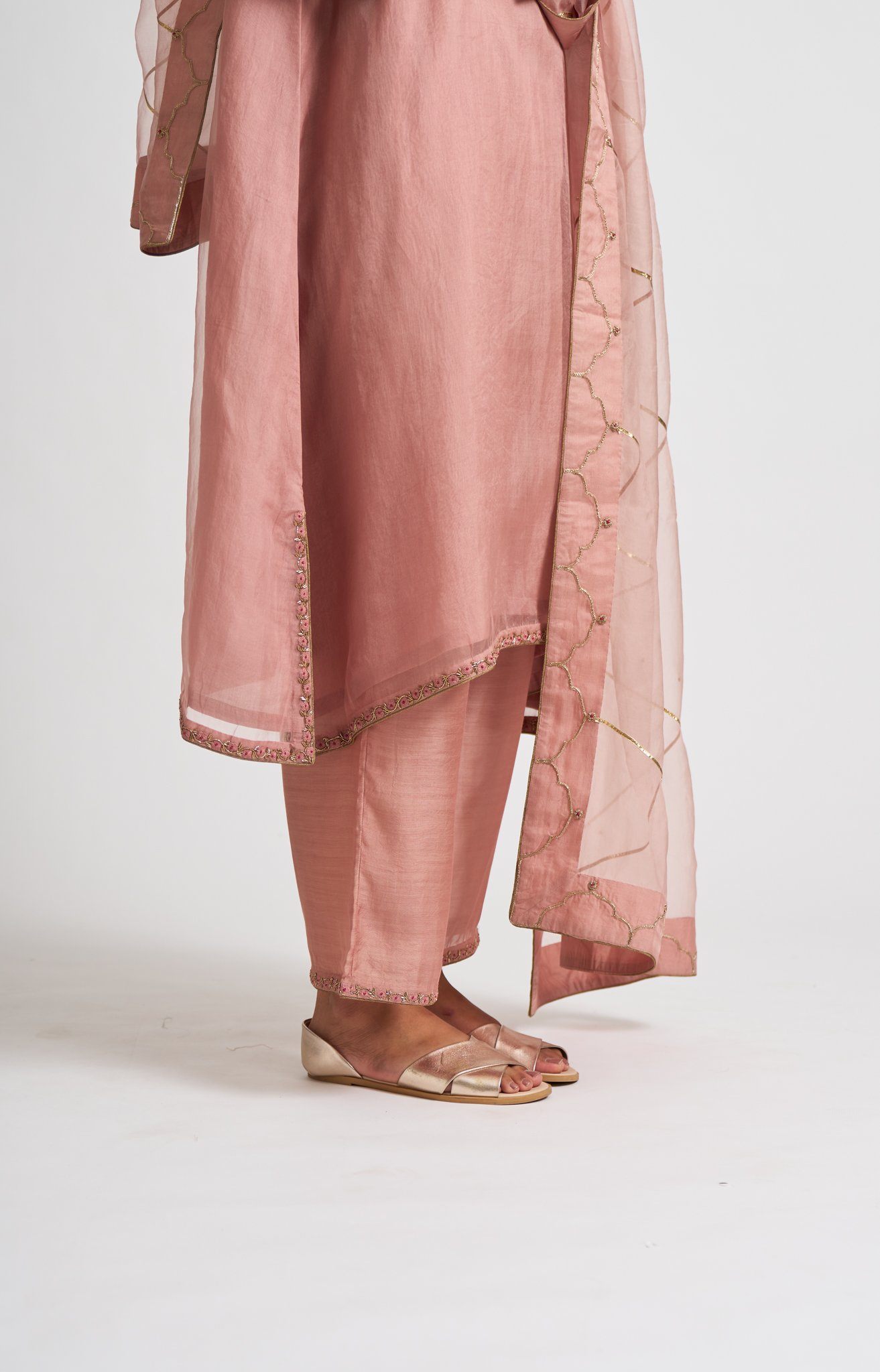 Safeena Old Rose Kurta Set Fashion DOT