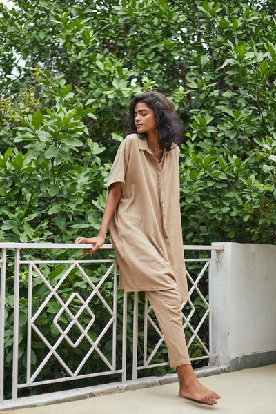 Sand Co-ord Set Fashion Khara Kapas