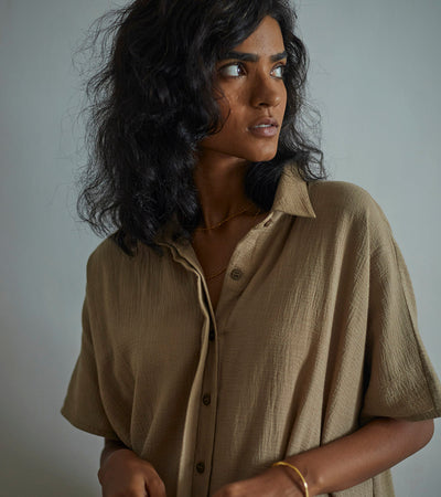 Sand Co-ord Set Fashion Khara Kapas