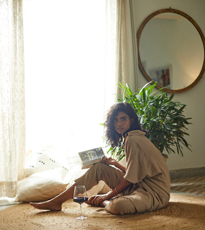 Sand Co-ord Set Fashion Khara Kapas