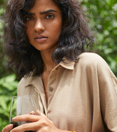 Sand Co-ord Set Fashion Khara Kapas