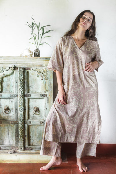 Sandstone Creepers Organic Cotton Lounge Set Fashion Ensō by Myoho 