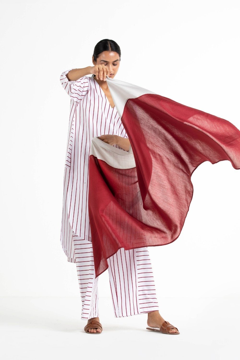 Scarf Crimson Red Fashion THREE