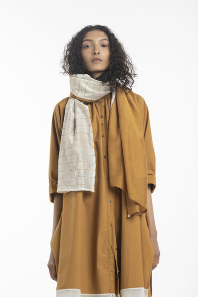 SCARF- IVORY MUSTARD Fashion THREE