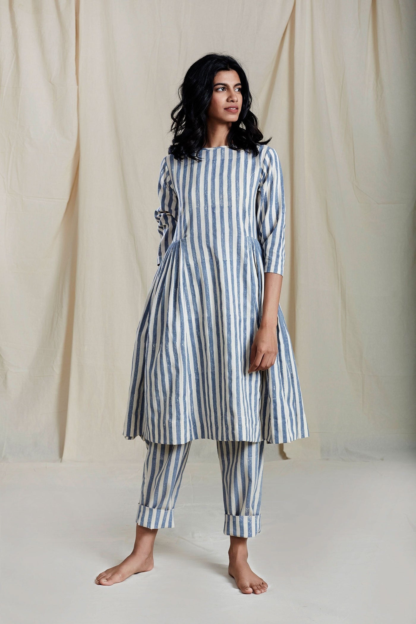 SE MED Oatmeal Stripe Pants Fashion Mati