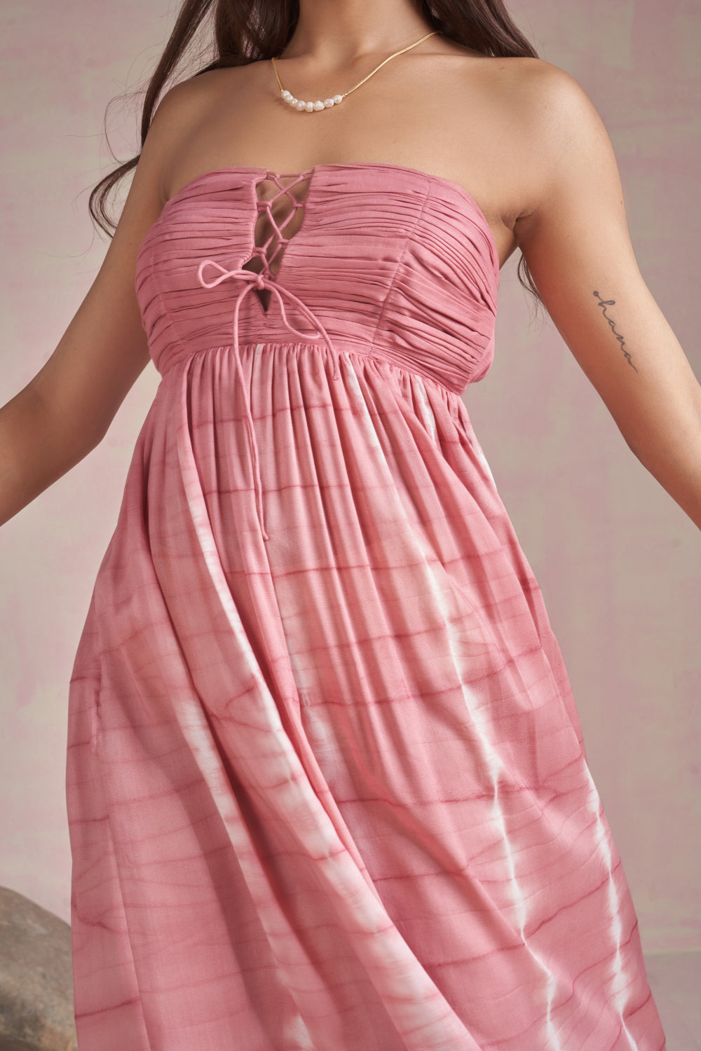 Sea Garden tencel maxi dress Fashion SUI 