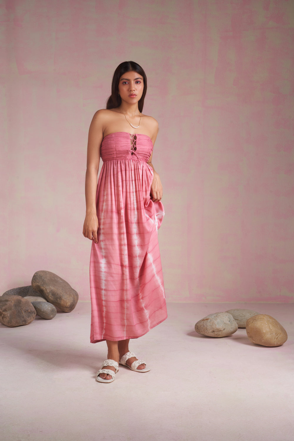 Sea Garden tencel maxi dress Fashion SUI 