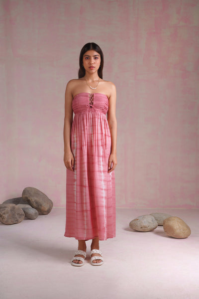 Sea Garden tencel maxi dress Fashion SUI 