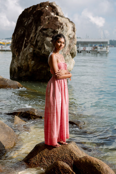 Sea Garden tencel maxi dress Fashion SUI 