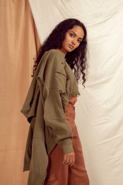 SEOUL OVERSIZED JACKET - WINTER MOSS Jacket Canvas & Weaves
