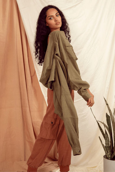 SEOUL OVERSIZED JACKET - WINTER MOSS Jacket Canvas & Weaves