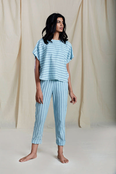 Sevi Aakaar Blue Top Canvas And Weaves