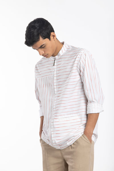 Shacket- Dusty Rose Stripe Men THREE Men 