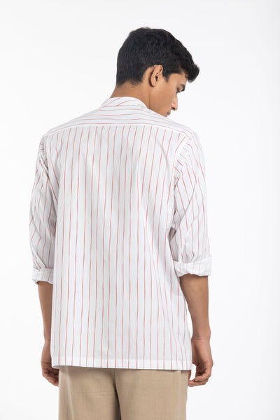 Shacket- Dusty Rose Stripe Men THREE Men 