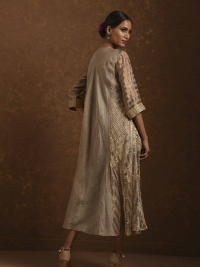 Shagufta Grey and Gold Dress Fashion Priti Prashant 