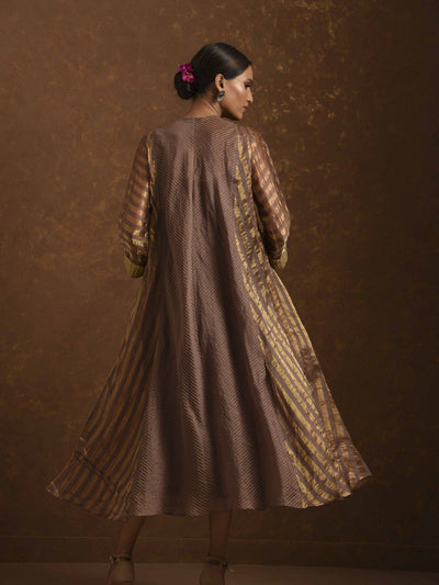 Shagufta Mocha and Gold Dress Fashion Priti Prashant 