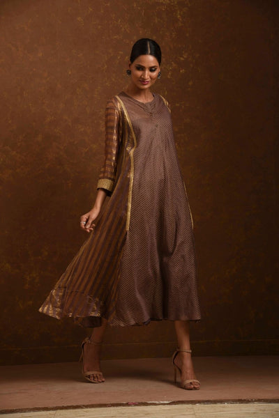 Shagufta Mocha and Gold Dress Fashion Priti Prashant 