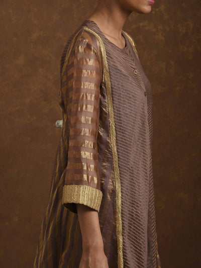 Shagufta Mocha and Gold Dress Fashion Priti Prashant 