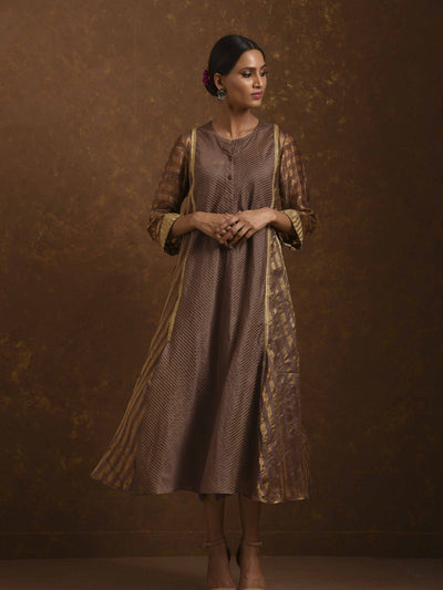 Shagufta Mocha and Gold Dress Fashion Priti Prashant 