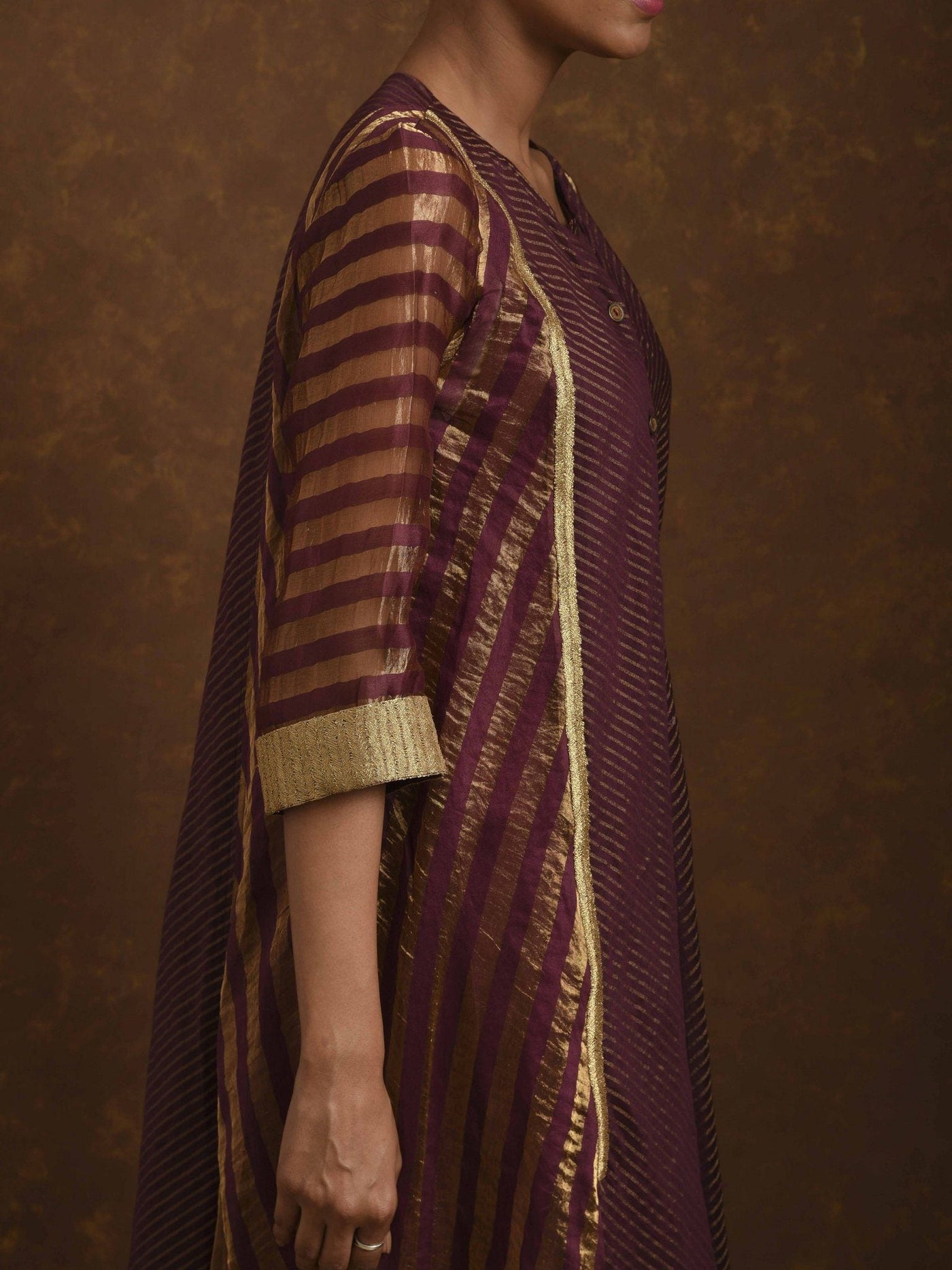 Shagufta Wine and Gold Dress Fashion Priti Prashant 