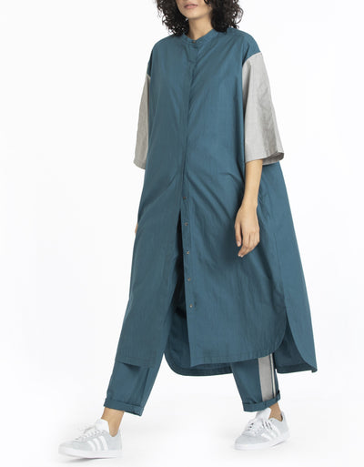 Shoulder detail shirt-Teal Fashion THREE